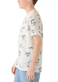 Boys 8-20 Short Sleeve Surfer Print T-Shirt