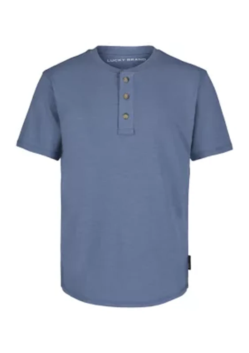 Boys 8-20 Short Sleeve Henley T-Shirt