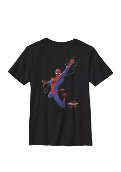 Spider-Man Spiderverse Classic Swing Fleece Crew Graphic T-Shirt