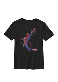 Spider-Man Spiderverse Classic Swing Fleece Crew Graphic T-Shirt