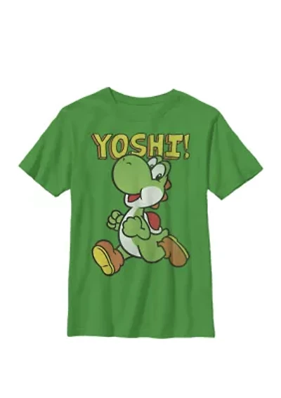 Boys Super Mario Yoshi Intro Jump Crew T-Shirt