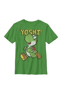 Boys Super Mario Yoshi Intro Jump Crew T-Shirt
