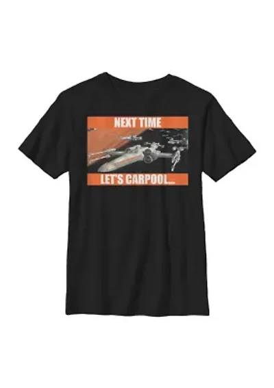 Boys 4-7  Next Time Let's Carpool Graphic Top