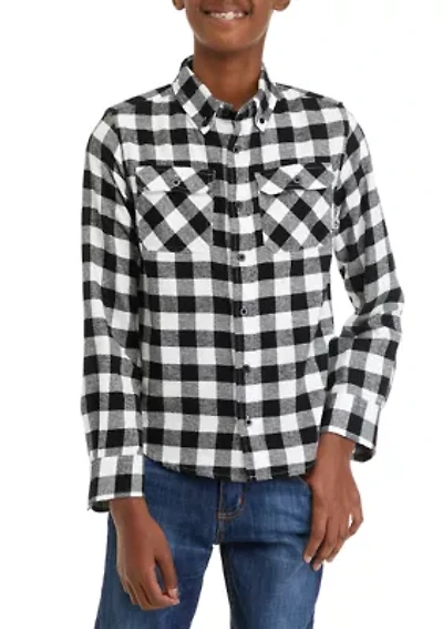 Boys 8-20 Long Sleeve Plaid Flannel Shirt