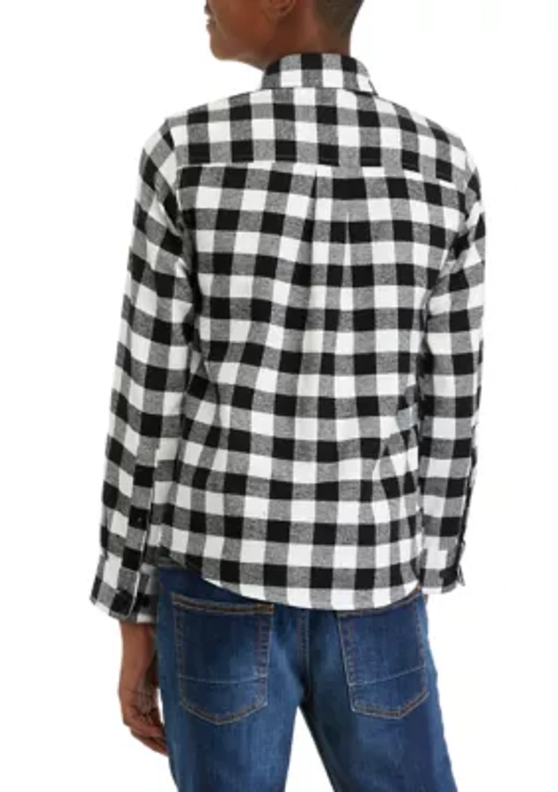 Boys 8-20 Long Sleeve Plaid Flannel Shirt