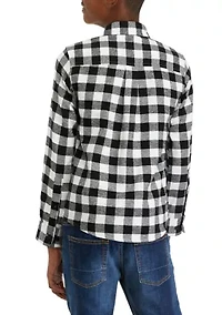 Boys 8-20 Long Sleeve Plaid Flannel Shirt