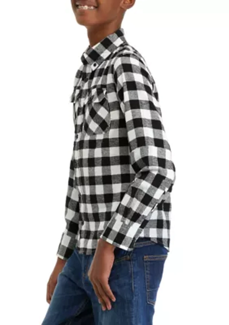 Boys 8-20 Long Sleeve Plaid Flannel Shirt