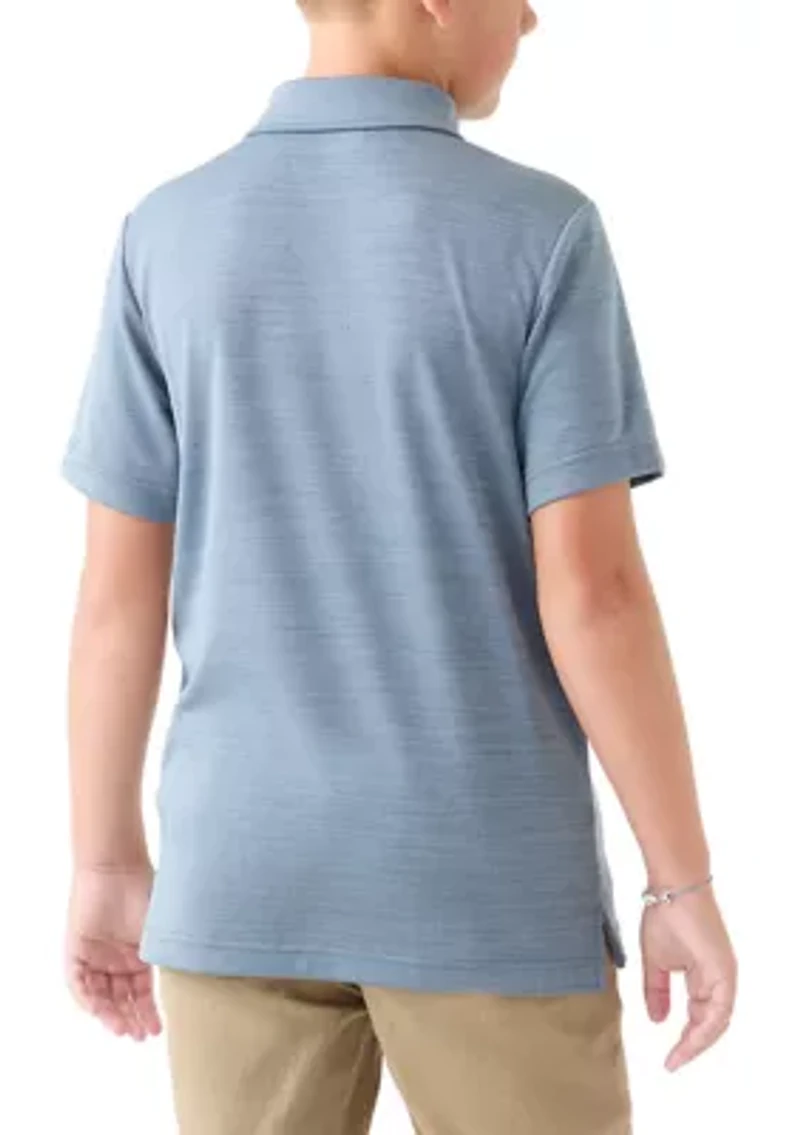 Boys 8-20 Short Sleeve Fishing Polo Shirt