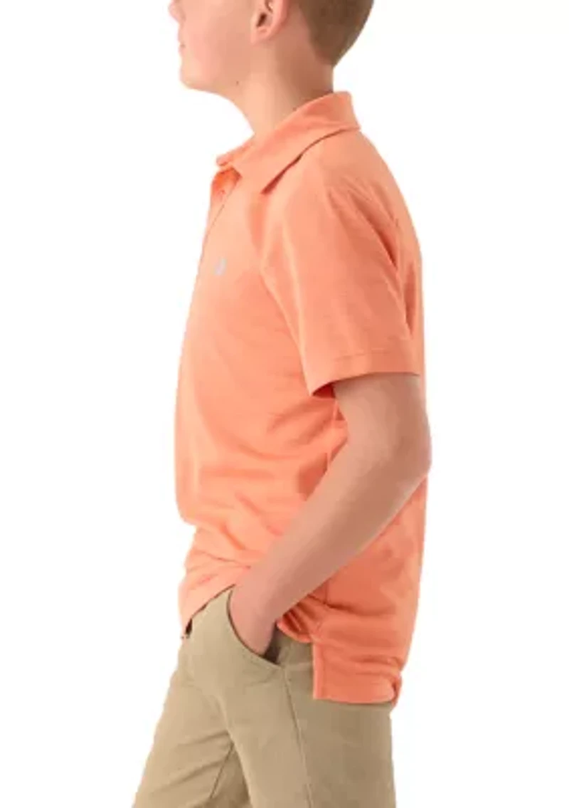 Boys 8-20 Short Sleeve Fishing Polo Shirt