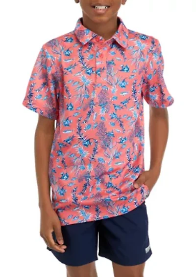 Boys 8-20 Printed Polo Fishing Shirt