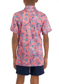 Boys 8-20 Printed Polo Fishing Shirt