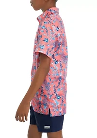 Boys 8-20 Printed Polo Fishing Shirt
