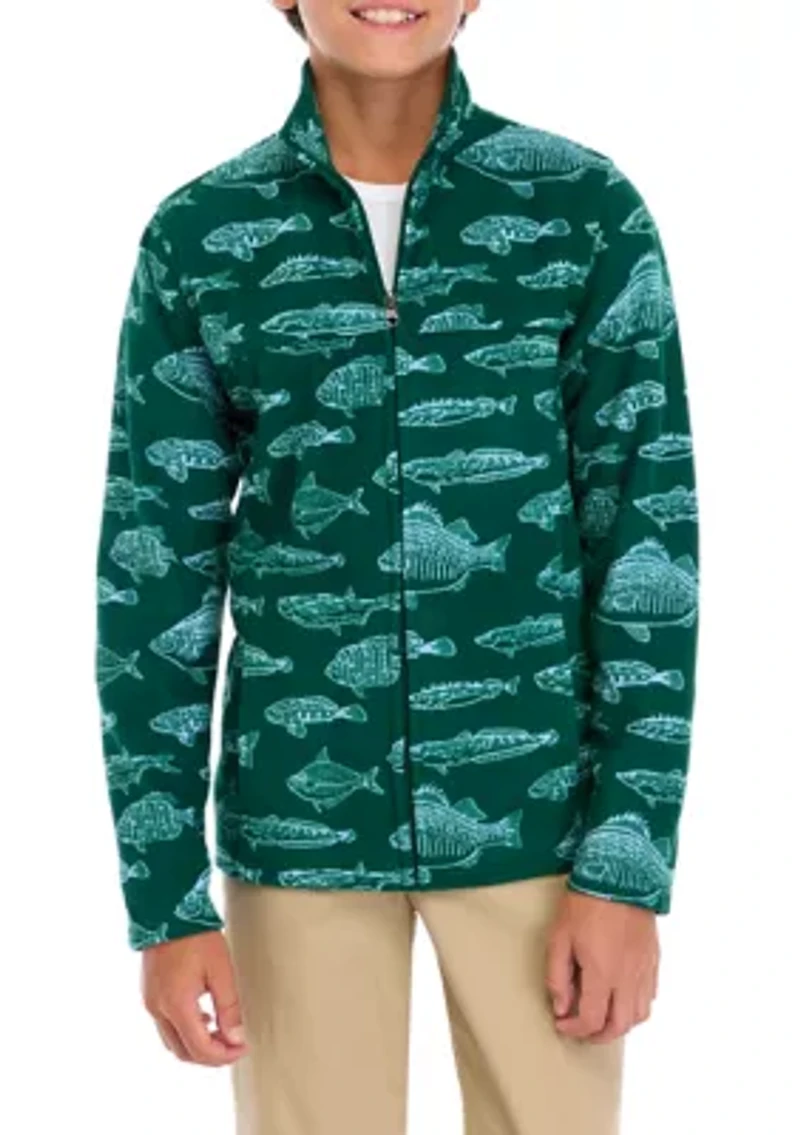 Boys 8-20 Printed Microfleece Jacket