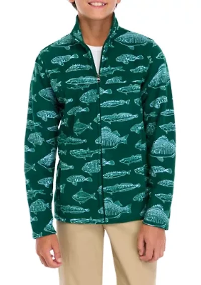 Boys 8-20 Printed Microfleece Jacket