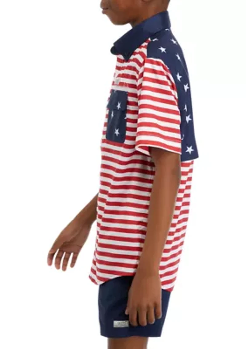 Boys 8-20 USA Fishing Shirt