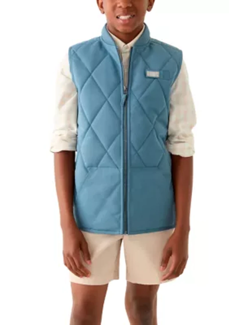 Boys 8-20 Flannel Lined Quilted Vest