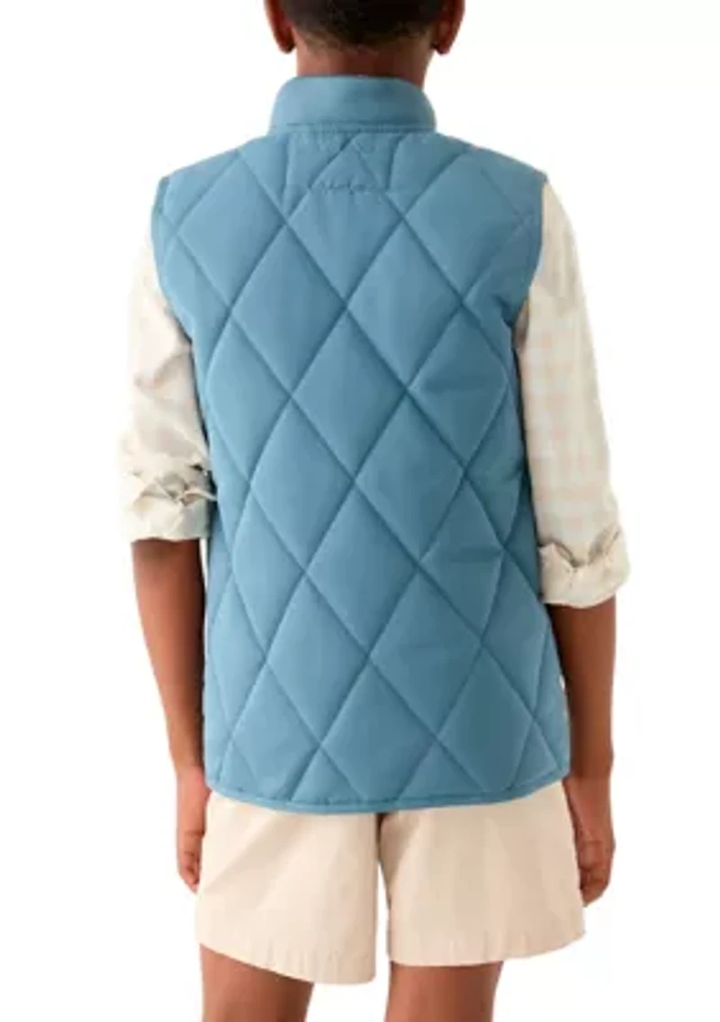 Boys 8-20 Flannel Lined Quilted Vest