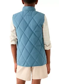 Boys 8-20 Flannel Lined Quilted Vest