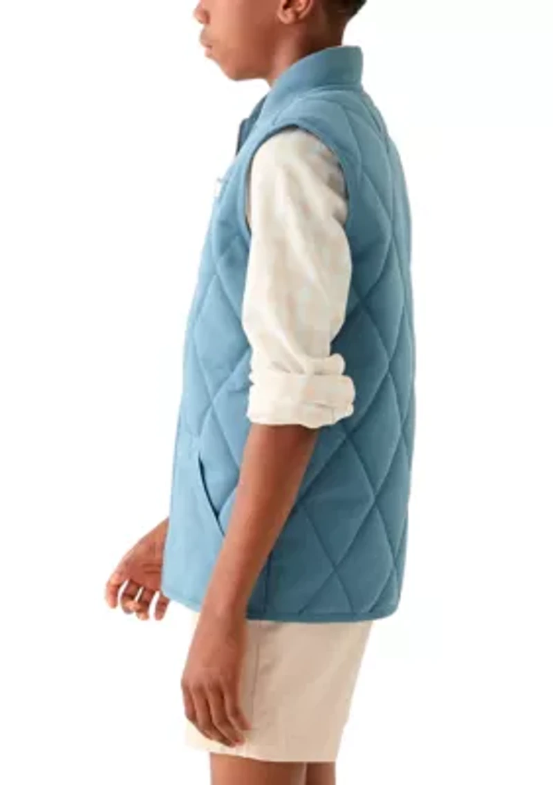 Boys 8-20 Flannel Lined Quilted Vest