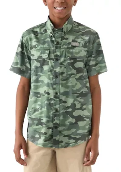 Boys 8-20 Printed Fishing Shirt