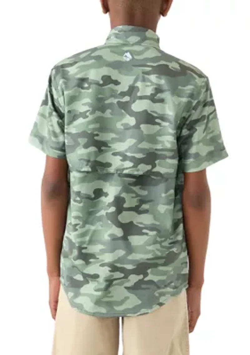 Boys 8-20 Printed Fishing Shirt