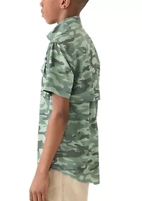 Boys 8-20 Printed Fishing Shirt