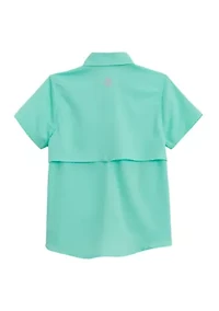 Boys 4-7 Solid Fishing Shirt