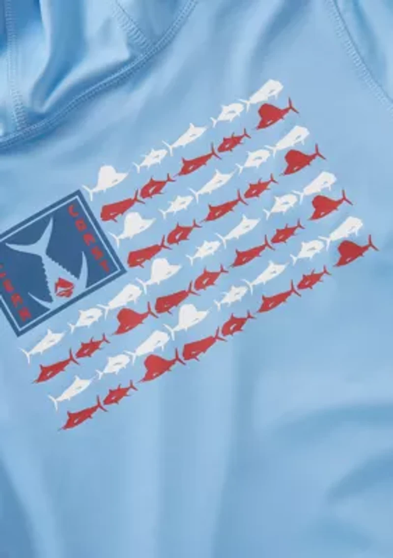 Boys 4-7 Long Sleeve Graphic Performance UPF Hoodie