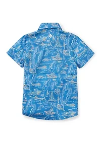 Boys 4-7 Printed Short Sleeve Fishing Shirt