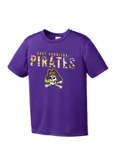 Youth NCAA East Carolina Pirates Digital Camouflage Mascot Graphic T-Shirt