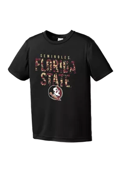 Youth NCAA Florida State Seminoles Digital Camouflage Mascot Graphic T-Shirt