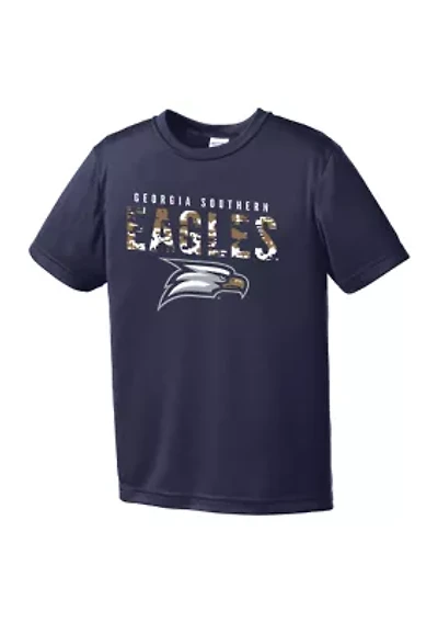Youth NCAA Georgia Southern Eagles Digital Camouflage Mascot Graphic T-Shirt