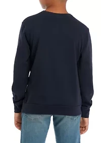 Boys 8-20 Long Sleeve Crew Neck Sweater
