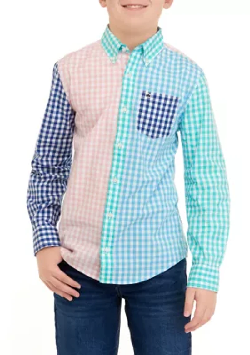 Boys 8-20 Woven Poplin Fun Shirt