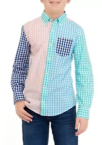 Boys 8-20 Woven Poplin Fun Shirt
