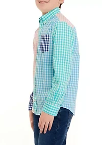 Boys 8-20 Woven Poplin Fun Shirt