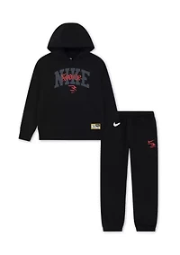 Boys 8-20 Fired Up Fleece Hoodie Jogger Set