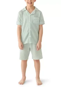Boys 4-20 Striped Shirt and Shorts Pajama Set