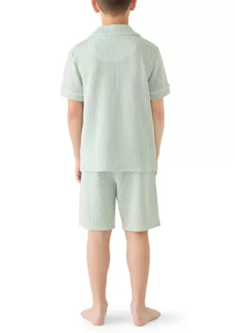 Boys 4-20 Striped Shirt and Shorts Pajama Set