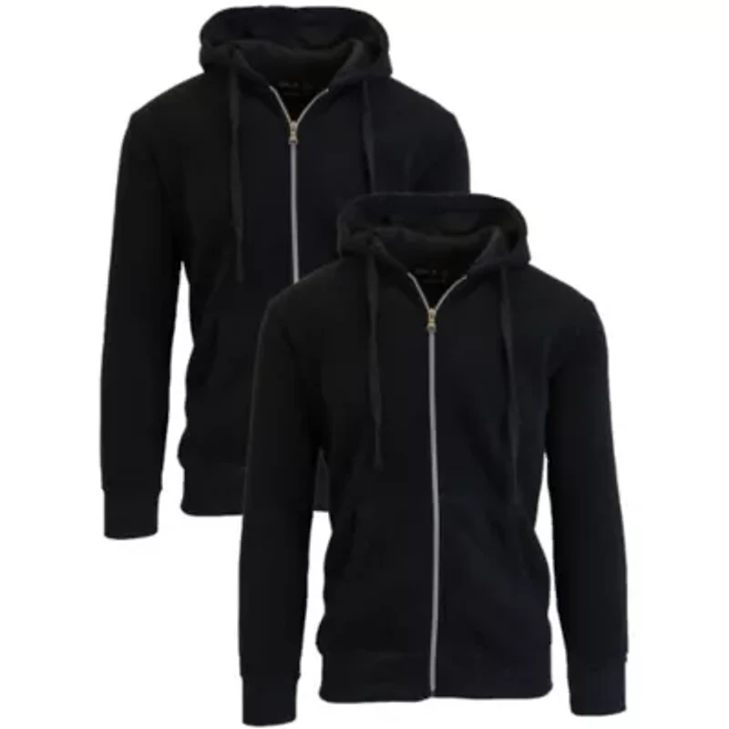Galaxy By Harvic Boy's Slim Fit Fleece Lined Zip Up Hoodie- Pack