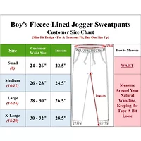 Galaxy By Harvic Boy's Slim-Fit Fleece Jogger Sweatpants