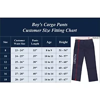 Boy's Super Stretch Cotton Cargo Pants - 3-Pack