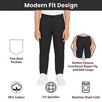 Boy's Super Stretch Cotton Cargo Pants - 3-Pack