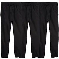 Jump start Boy's Slim Fitting Cotton Stretch Classic Twill Joggers-3 Pack
