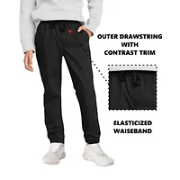 Jump start Boy's Slim Fitting Cotton Stretch Classic Twill Joggers-3 Pack