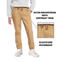 Jump start Boy's Slim Fitting Cotton Stretch Classic Twill Joggers