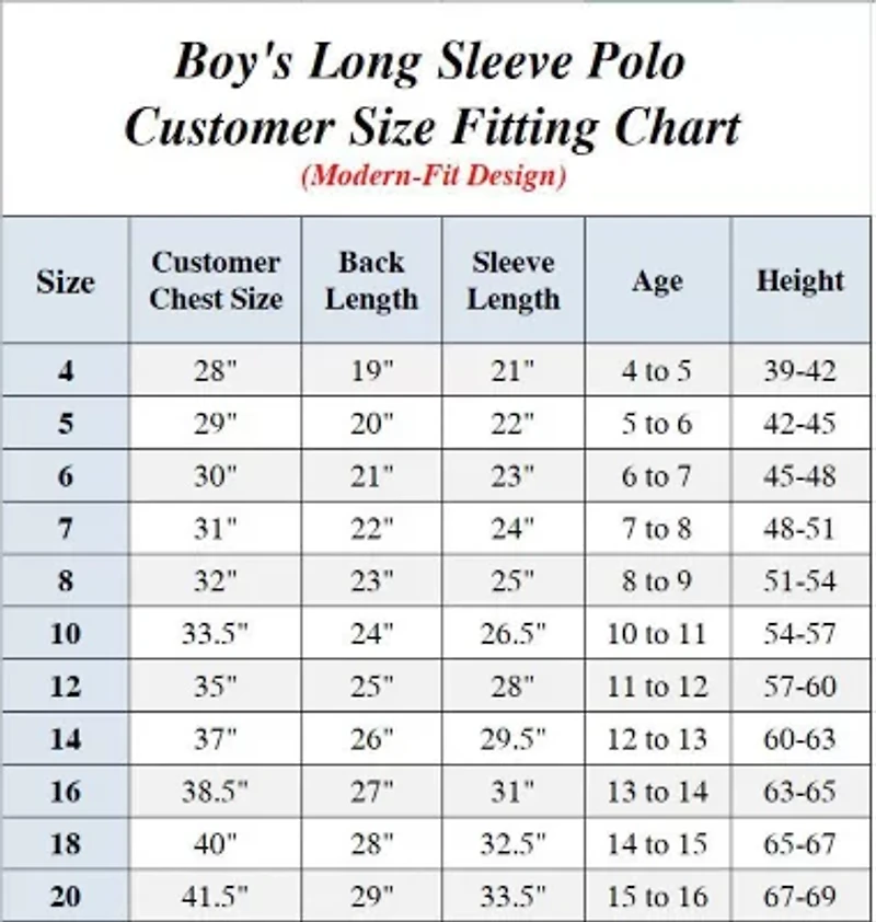 Galaxy By Harvic Boy's Uniform Long Sleeve Polo Shirts