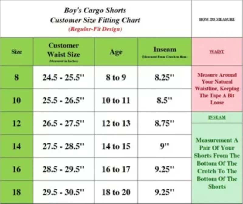 Boys Stretch Cotton Cargo Shorts