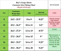 Boys Stretch Cotton Cargo Shorts