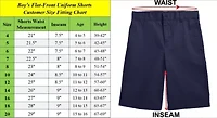 Boy's Stretch Slim Fit School Uniform Twill Shorts